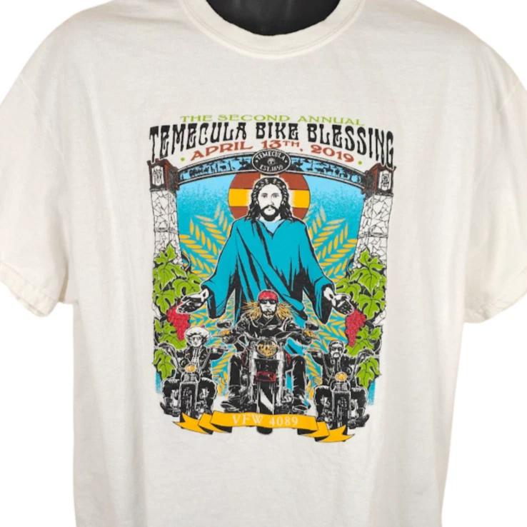 Biker T Shirt Mens Size XL White 2019 Temecula Bike Blessing Jesus Christ VFW 2XL
Biker T Shirt Mens Size XL White 2019 Temecula Bike Blessing Jesus Christ VFW 2XL