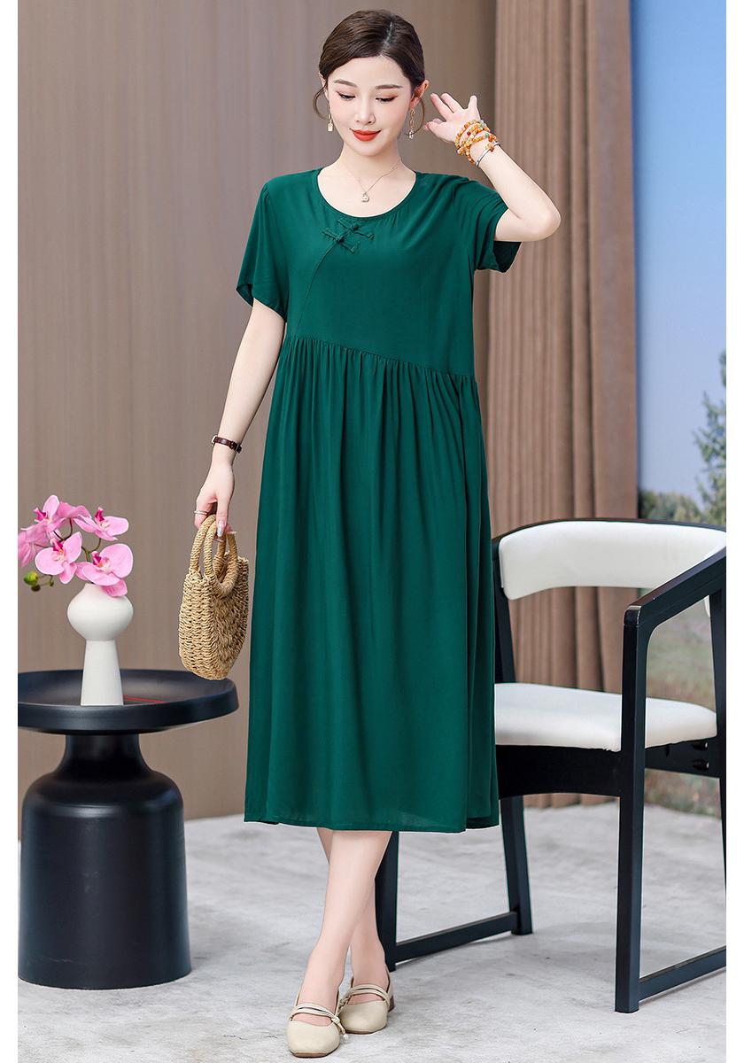 Plus Size Floral Print Cotton Silk Dress – Loose, Short Sleeve, Pleated Long Skirt 4XL (151-165 jin)
Plus Size Floral Print Cotton Silk Dress – Loose, Short Sleeve, Pleated Long Skirt 4XL (151-165 jin)