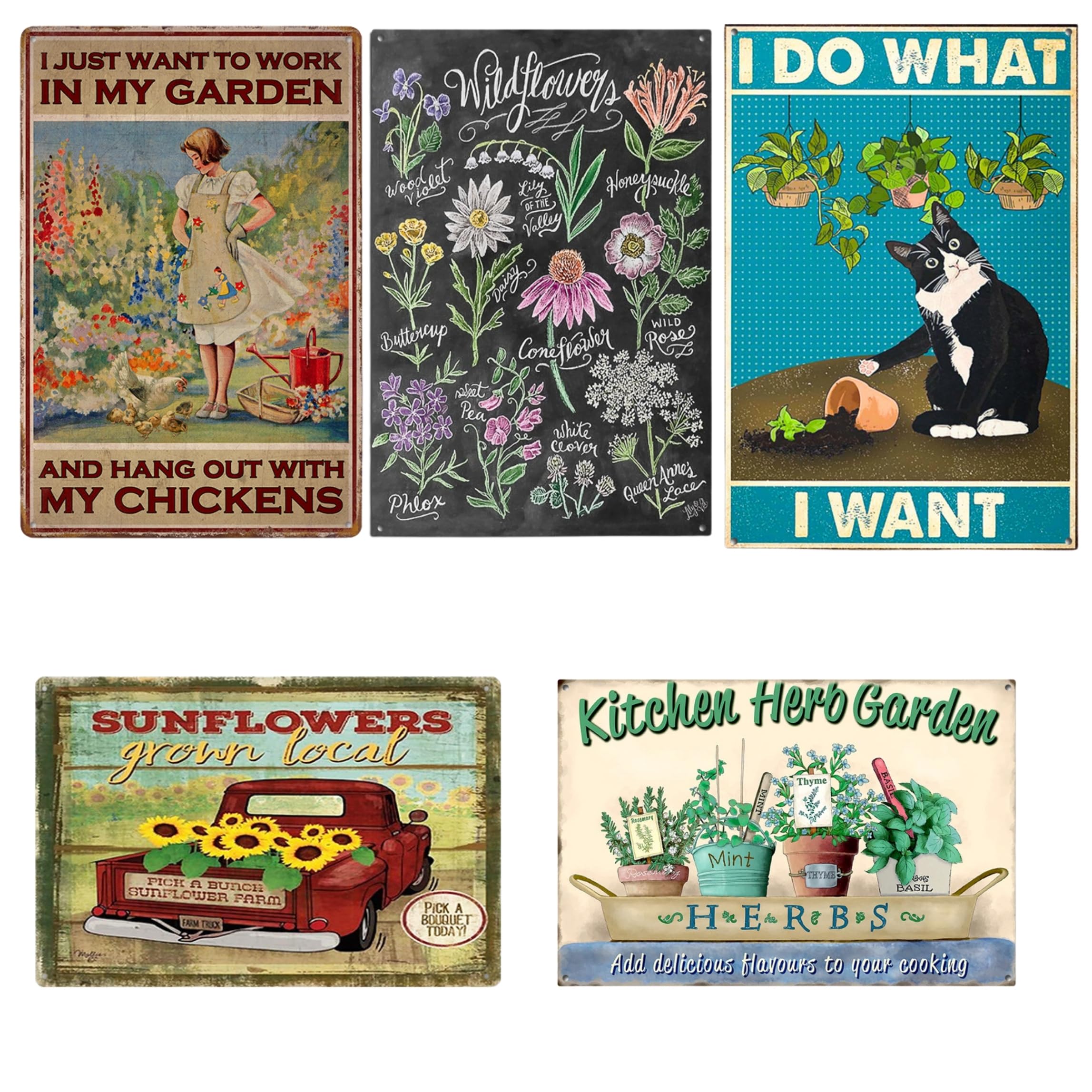Tin Sign Retro American Goods Interior Vintage Wall Hanging MSW2576 Garden A (Set of 5)
Tin Sign Retro American Goods Interior Vintage Wall Hanging MSW2576 Garden A (Set of 5)