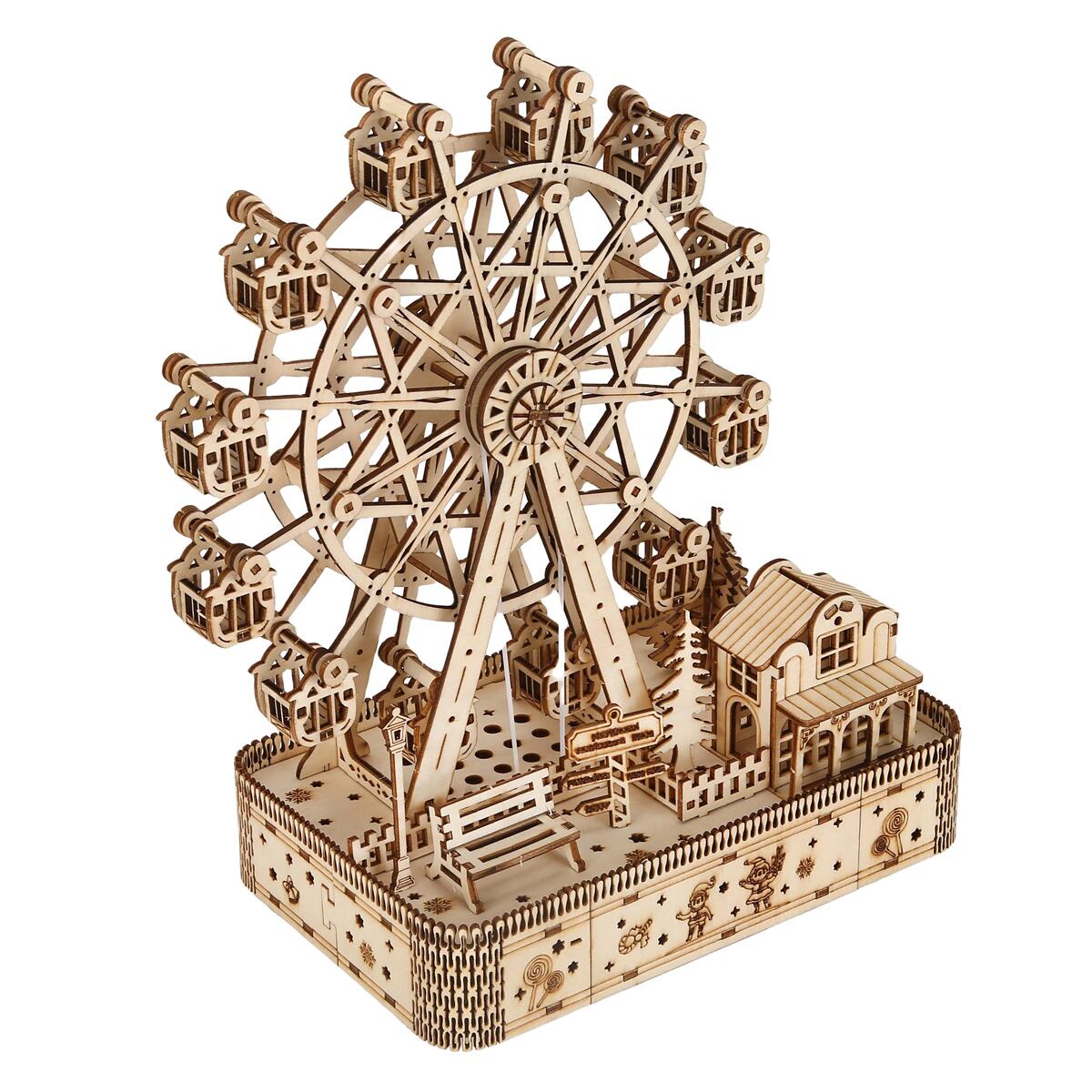 3D Wooden Puzzles for Adults Ferris Wheel Music Box Handmade DIY Crafts Model Kits for Women Birthday And Christmas Gifts білий
3D Wooden Puzzles for Adults Ferris Wheel Music Box Handmade DIY Crafts Model Kits for Women Birthday And Christmas Gifts білий