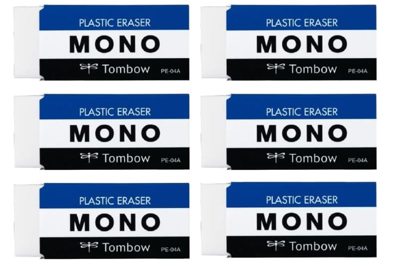 Ластик Tombow MONO Популярный для и канцелярские принадлежности для и старшей школы 6 шт. PE-04A - для учебы, экзаменов, начальной, средней школы, студентов. белый
Ластик Tombow MONO Популярный для и канцелярские принадлежности для и старшей школы 6 шт. PE-04A - для учебы, экзаменов, начальной, средней школы, студентов. белый