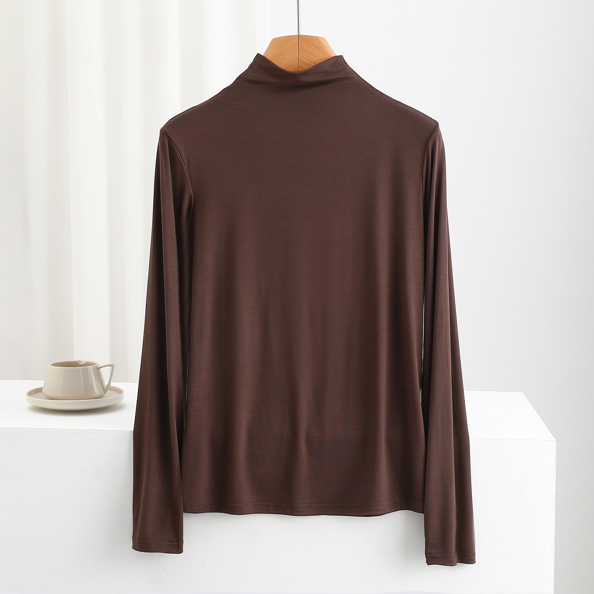 Женская осенне-зимняя футболка с высоким воротником, рубашка с длинными рукавами, повседневные футболки, однотонные тонкие базовые футболки, майка 2XL коричневый
Женская осенне-зимняя футболка с высоким воротником, рубашка с длинными рукавами, повседневные футболки, однотонные тонкие базовые футболки, майка 2XL коричневый
