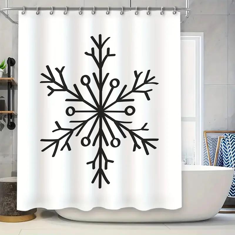 Snowflake Printed Shower Curtain Modern Design Bathroom Decor W60H190(CM)-1 Pcs
Snowflake Printed Shower Curtain Modern Design Bathroom Decor W60H190(CM)-1 Pcs
