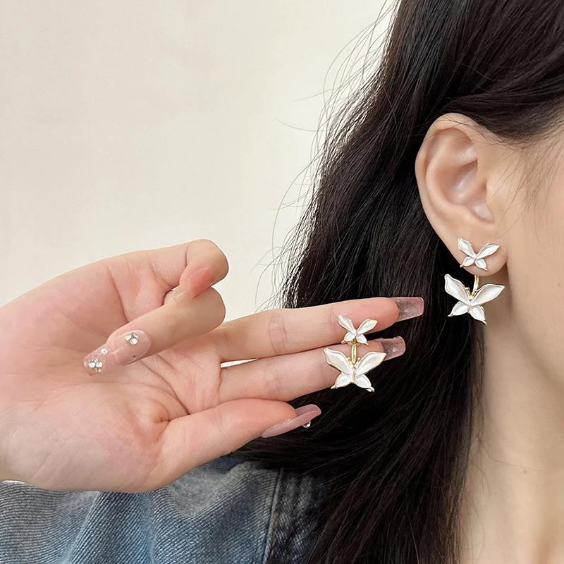 Изысканные серьги-бабочки с белой глазурью, модные и элегантные, универсальные серьги для женщин
Изысканные серьги-бабочки с белой глазурью, модные и элегантные, универсальные серьги для женщин
