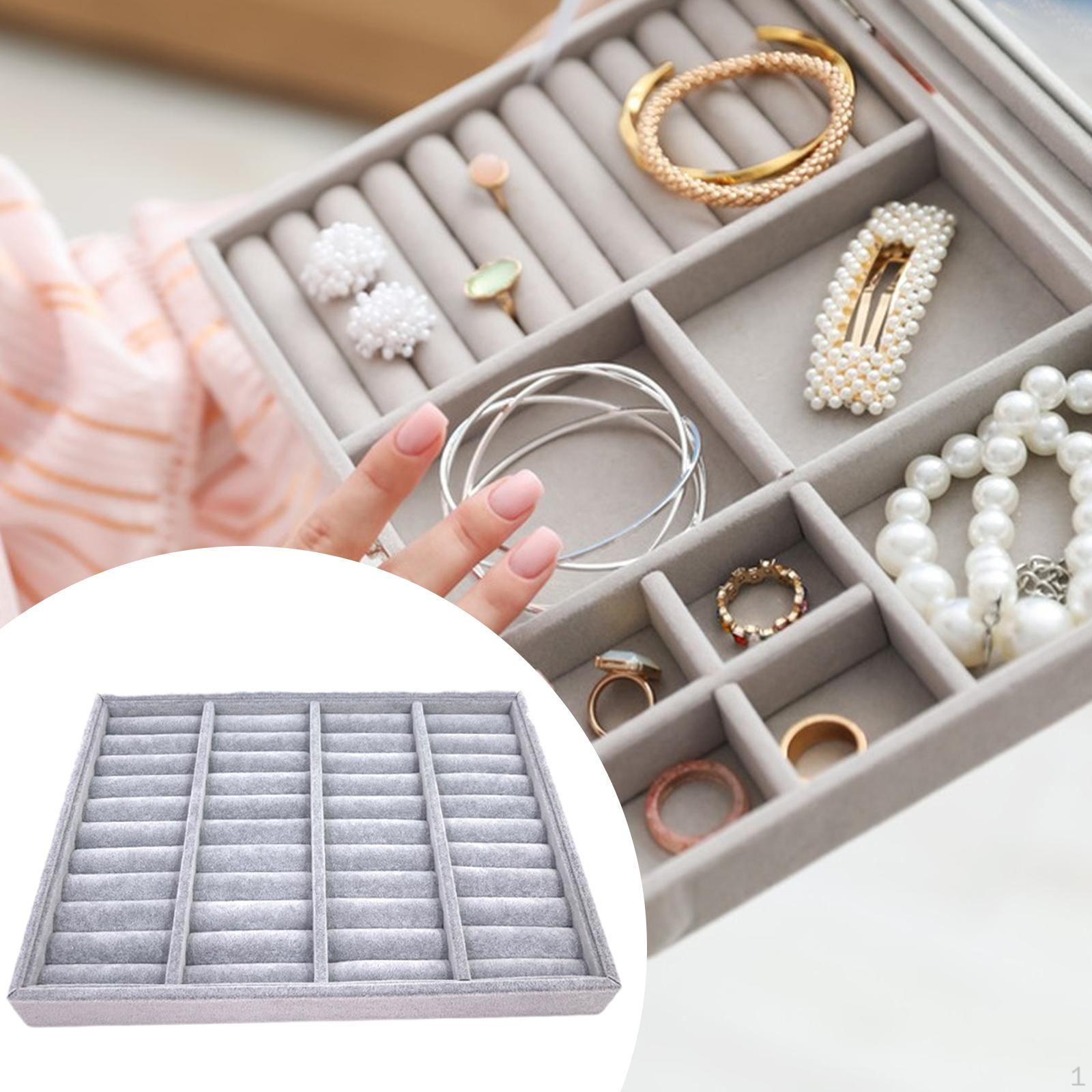 Bracelet Storage Display Jewelry Organizer Tray Rectangle Large Capacity 40 Grids for Beads Tabletop gray
Bracelet Storage Display Jewelry Organizer Tray Rectangle Large Capacity 40 Grids for Beads Tabletop gray
