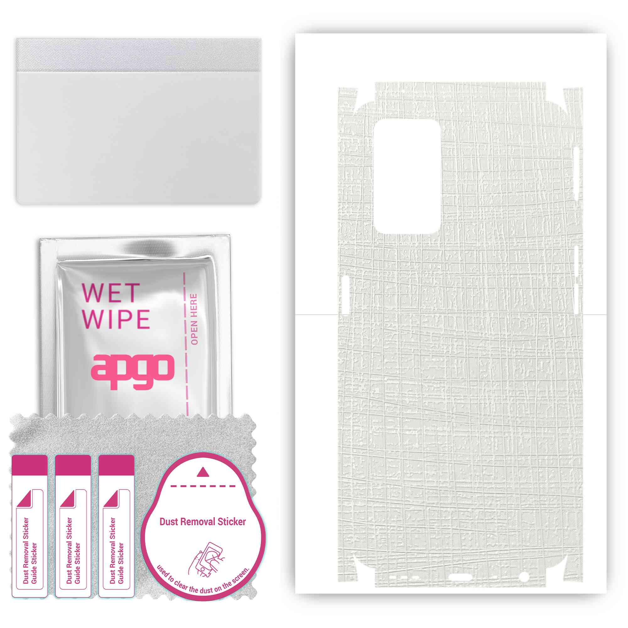apgo Protective Skin Sticker for the back+sides compatible with Oppo K10, Full Wrap Film, Foil, Vinyl - Pattern White Fabric
apgo Protective Skin Sticker for the back+sides compatible with Oppo K10, Full Wrap Film, Foil, Vinyl - Pattern White Fabric