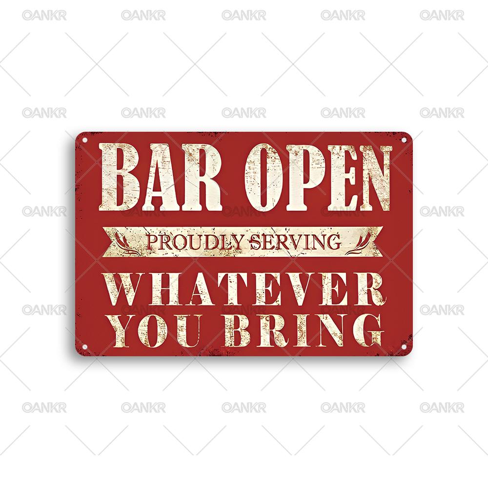 Vintage Metal Tin Sign Bar Open Proudly Serving Poster Metal Signs for Man Cave Garage Farm Bar Garden Home Wall Decor Plaque 20x30cm(7.8x11.8inch)
Vintage Metal Tin Sign Bar Open Proudly Serving Poster Metal Signs for Man Cave Garage Farm Bar Garden Home Wall Decor Plaque 20x30cm(7.8x11.8inch)