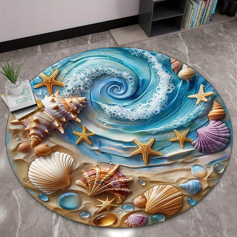 Ocean Wave Shell Round Rug Flannel Printed Carpet Beach Theme Home Decor Cozy Soft Floor Mat Living Room Indoor Use 60CM(23.6inch)
Ocean Wave Shell Round Rug Flannel Printed Carpet Beach Theme Home Decor Cozy Soft Floor Mat Living Room Indoor Use 60CM(23.6inch)