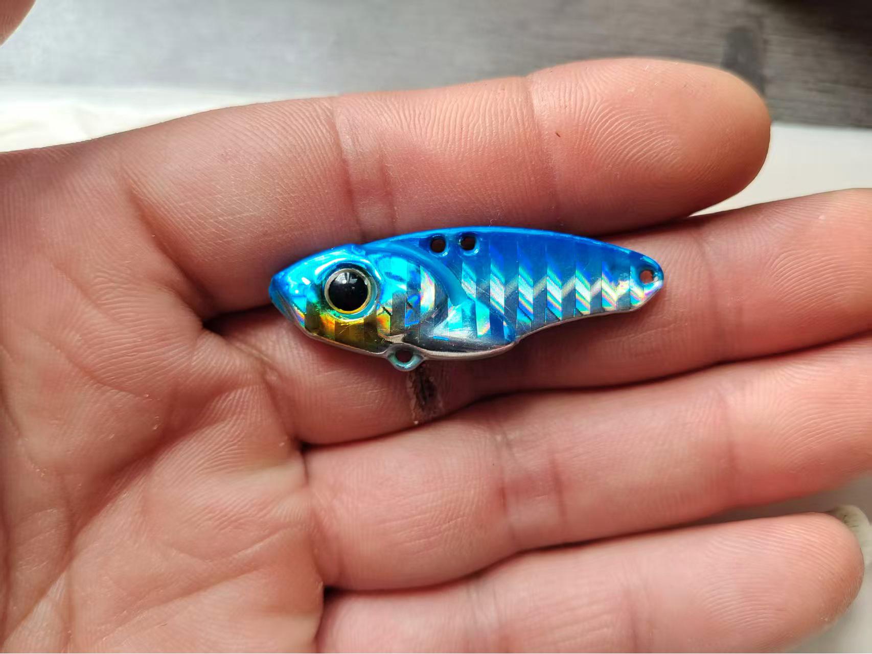 Big River VIB Lure: Colorful Bare Blade 5g-20g with Blood Groove Treble Hooks, Long Cast Spinner for Imitation Bait. 15g
Big River VIB Lure: Colorful Bare Blade 5g-20g with Blood Groove Treble Hooks, Long Cast Spinner for Imitation Bait. 15g