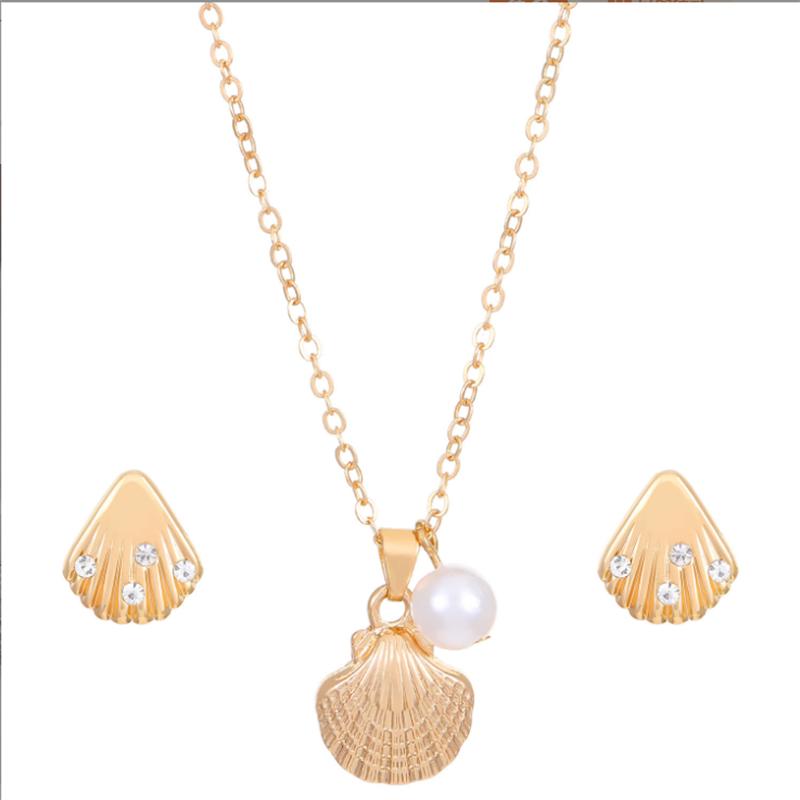 1Set Gold Plated Starfish Shell Pendant Necklace Summer Imitation Pearl Necklaces For Women Girls Ocean Beach Jewelry
1Set Gold Plated Starfish Shell Pendant Necklace Summer Imitation Pearl Necklaces For Women Girls Ocean Beach Jewelry