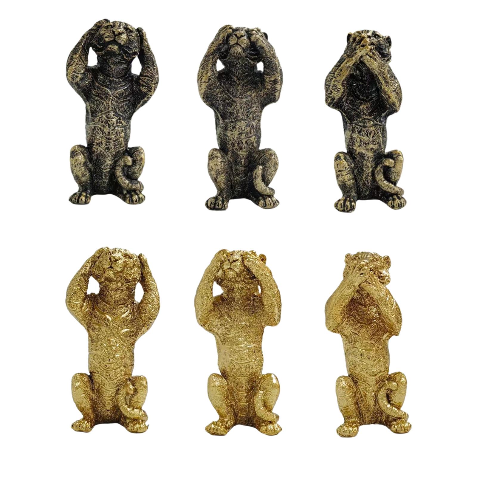 3x Small Tiger Statues Resin Figurines Cute Home Decor Collecting Animal Sculptures for Office Living Room Bookcase Bedroom золотой
3x Small Tiger Statues Resin Figurines Cute Home Decor Collecting Animal Sculptures for Office Living Room Bookcase Bedroom золотой
