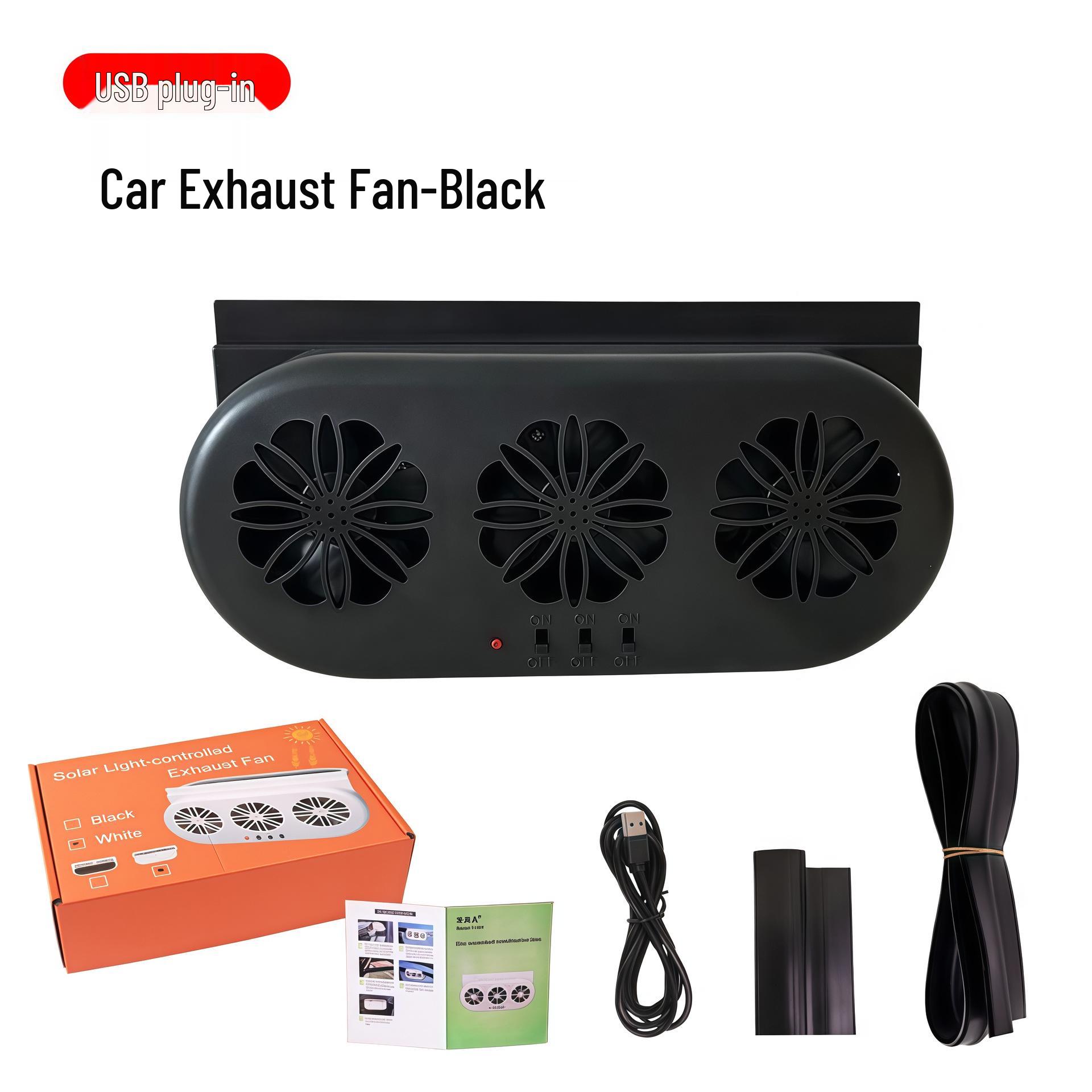 USB-сонячний автомобільний витяжний вентилятор - літній охолоджувач і циркулятор повітря нового стилю
USB-сонячний автомобільний витяжний вентилятор - літній охолоджувач і циркулятор повітря нового стилю