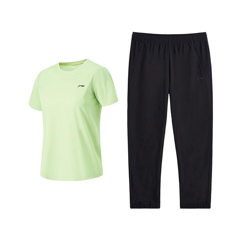 Li-Ning Fashionable Cool Quick-Dry Breathable Simple T-Shirt Comfortable Cuffed Long Pants Casual Sports Suit Women suit U060-6+V766-1 L
Li-Ning Fashionable Cool Quick-Dry Breathable Simple T-Shirt Comfortable Cuffed Long Pants Casual Sports Suit Women suit U060-6+V766-1 L