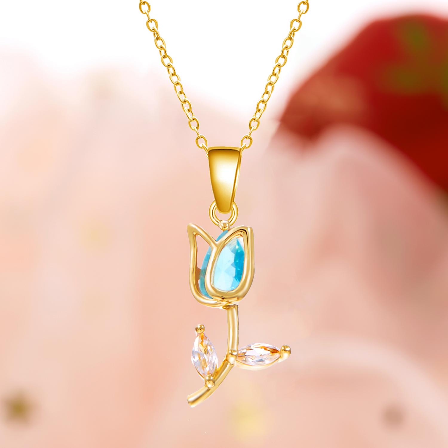 Elegant Sweet Colorful Zircon Tulip Pendant Necklace For Women Stainless Steel Flower Rhinestone Choker Wedding Party Zircon
Elegant Sweet Colorful Zircon Tulip Pendant Necklace For Women Stainless Steel Flower Rhinestone Choker Wedding Party Zircon