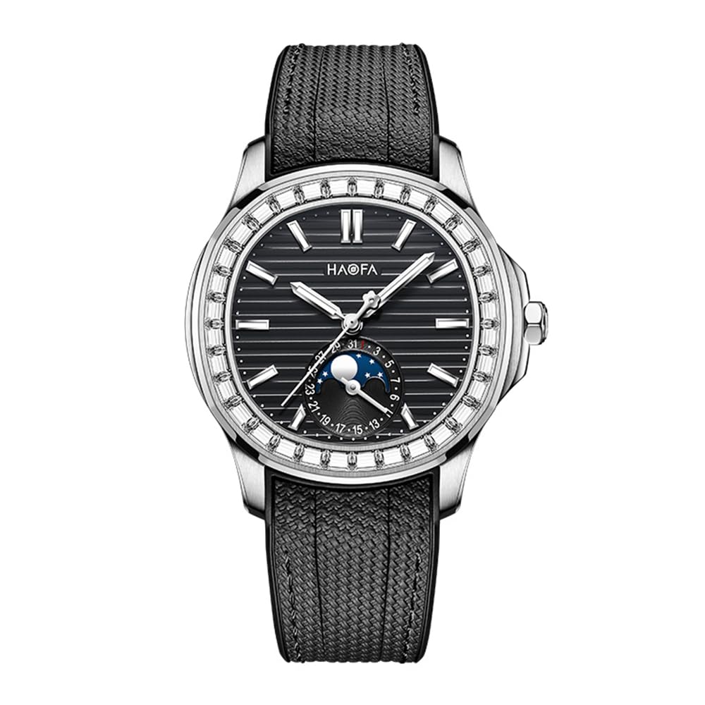 HAOFA Watch Automatic Mechanical Watch Moon Phase Diamond Bezel Business Fashion Gift Men s Men s Men s
HAOFA Watch Automatic Mechanical Watch Moon Phase Diamond Bezel Business Fashion Gift Men s Men s Men s