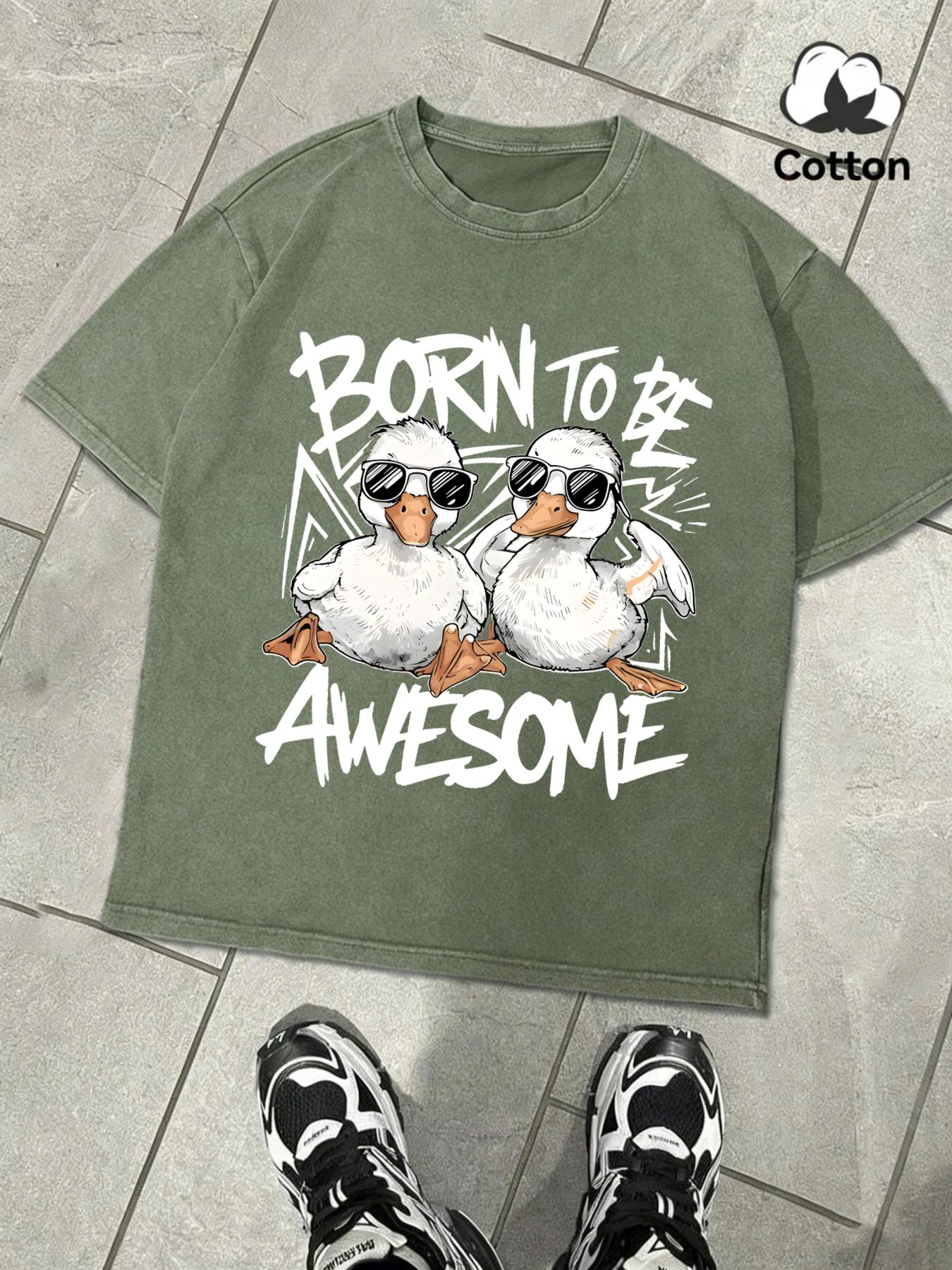 Born To Be Awesome Printing Snow Wash ManS TShirts Summer Cotton Cool Tee Hip Hop Washed Short Sleeve Unisex ONeck Top S
Born To Be Awesome Printing Snow Wash ManS TShirts Summer Cotton Cool Tee Hip Hop Washed Short Sleeve Unisex ONeck Top S