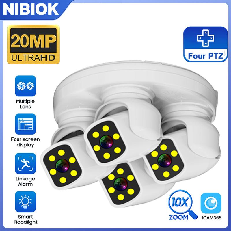NIBIOK Чотириоб єктивна камера WiFi HD 20MP PTZ Зовнішня камера Водонепроникна двостороння домофонна камера нічного бачення 10-кратний зум Мобільна камера відстеження Four lens camera+128GB
NIBIOK Чотириоб єктивна камера WiFi HD 20MP PTZ Зовнішня камера Водонепроникна двостороння домофонна камера нічного бачення 10-кратний зум Мобільна камера відстеження Four lens camera+128GB