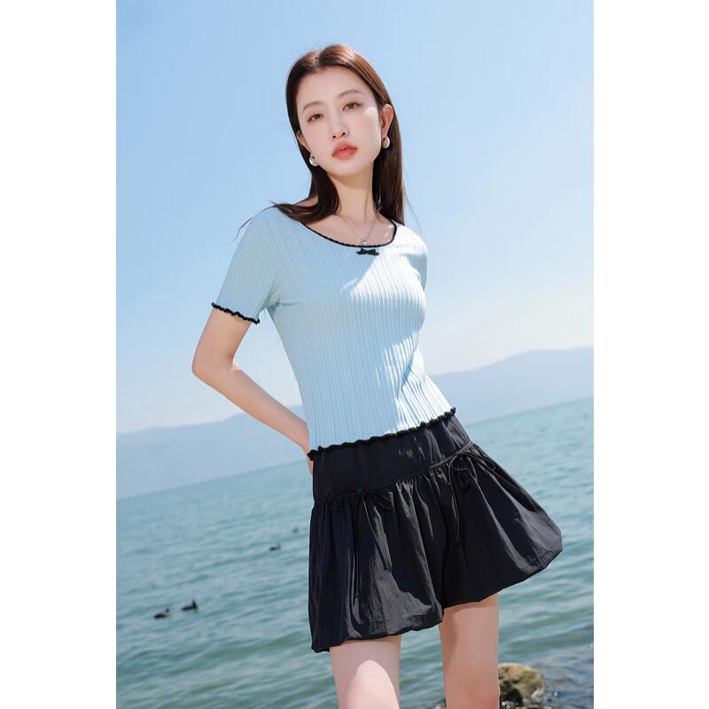 Sancai Plus-Size Thin Knit Short Sleeve Top with Bow M 160/88B
Sancai Plus-Size Thin Knit Short Sleeve Top with Bow M 160/88B