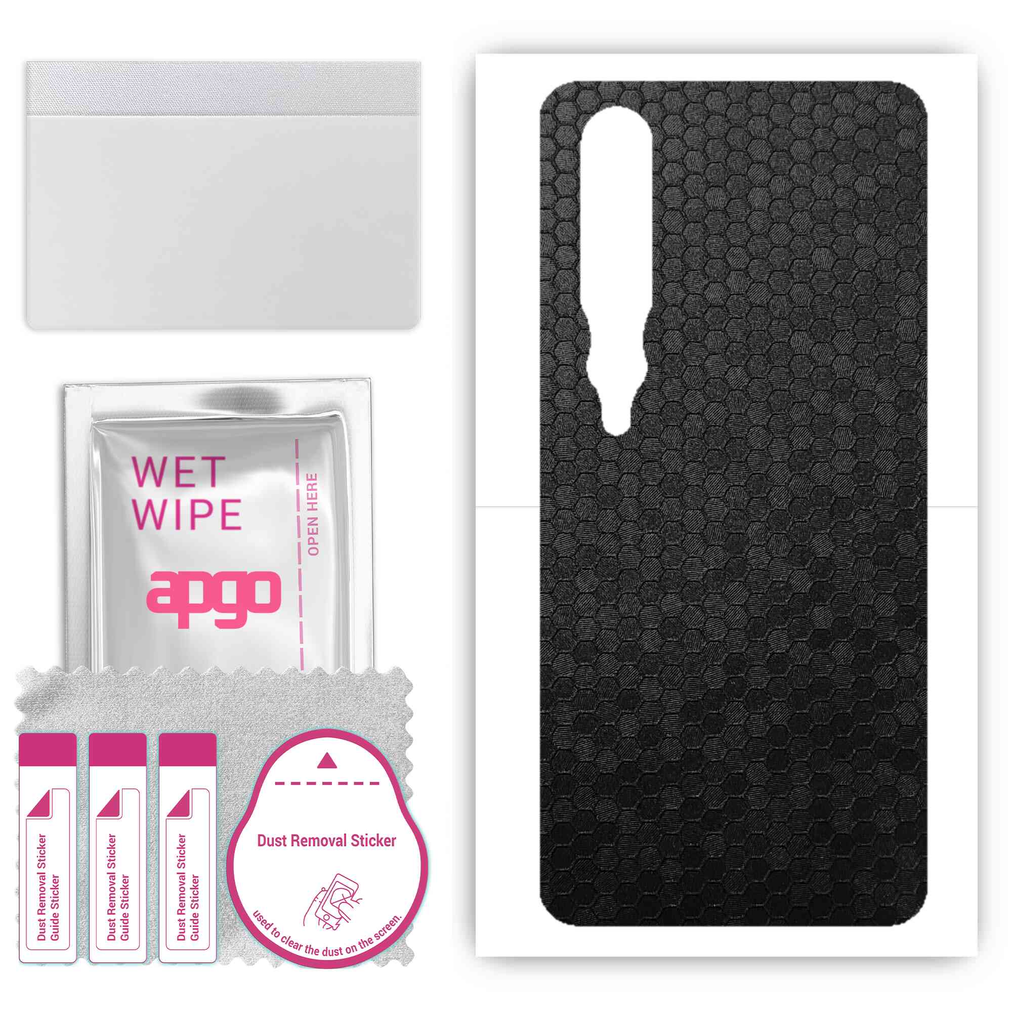 apgo Protective Skin Sticker for the back compatible with Xiaomi Mi 10 5G, Wrap Film, Foil, Vinyl - Pattern Black Honeycomb
apgo Protective Skin Sticker for the back compatible with Xiaomi Mi 10 5G, Wrap Film, Foil, Vinyl - Pattern Black Honeycomb