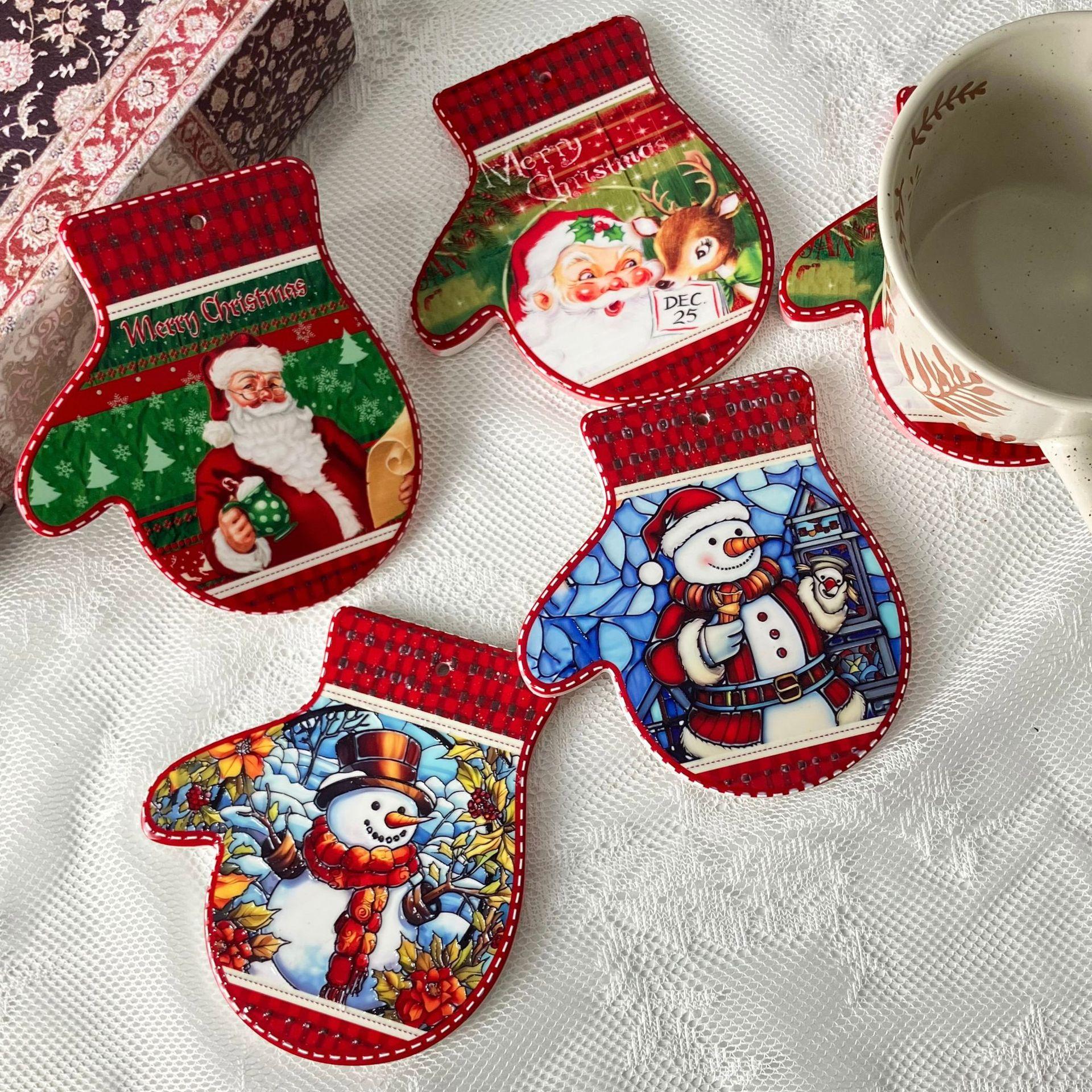 Santa Gloves Coasters Cute Embossed Coaster Craft Hanging Ceramic Cork Decorative Placemats Home and Decoration Kitchen Utensils
Santa Gloves Coasters Cute Embossed Coaster Craft Hanging Ceramic Cork Decorative Placemats Home and Decoration Kitchen Utensils