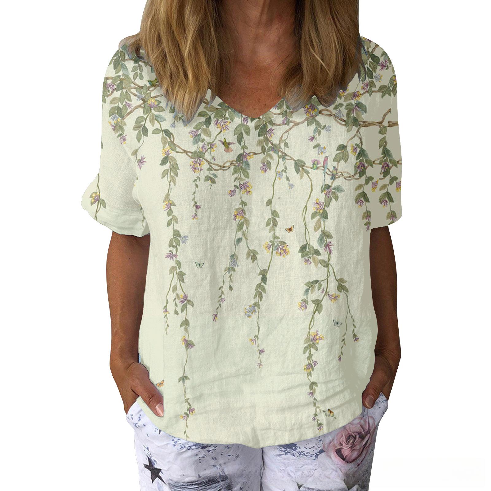 Летняя новая женская футболка с коротким рукавом Amazon с V-образным вырезом и коротким рукавом с 3D цифровой печатью 5XL
Летняя новая женская футболка с коротким рукавом Amazon с V-образным вырезом и коротким рукавом с 3D цифровой печатью 5XL