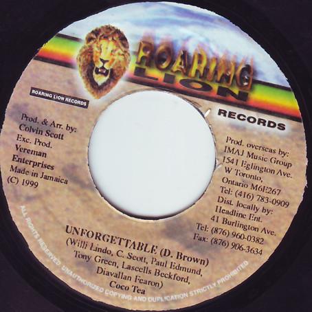 7inch Record COCOA TEA - Unforgettable NONE Roaring Lion Re 1999 Jamaica Reggae, Ska & Dub Used
7inch Record COCOA TEA - Unforgettable NONE Roaring Lion Re 1999 Jamaica Reggae, Ska & Dub Used
