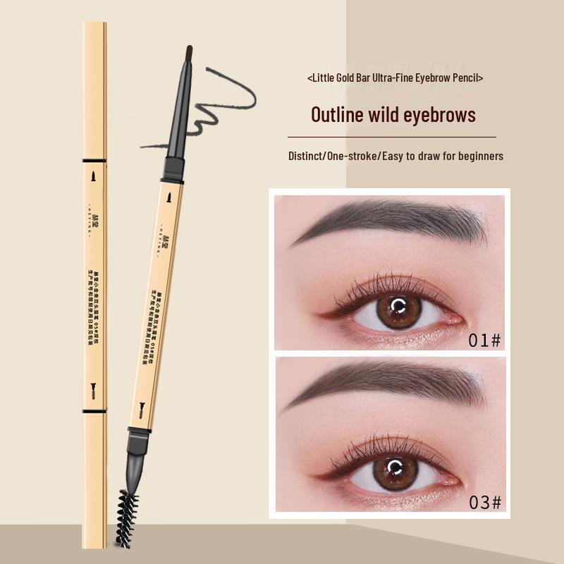 Little Gold Bar Sweatproof Double-Ended Eyebrow Pencil – Beginner-Friendly, Natural, and Smudge-Resistant for Three-Dimensional Brows 0.1g
Little Gold Bar Sweatproof Double-Ended Eyebrow Pencil – Beginner-Friendly, Natural, and Smudge-Resistant for Three-Dimensional Brows 0.1g