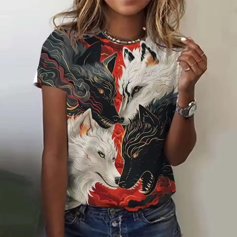 3D Printed Animal T Shirt For Women Wolf Pattern Tees Summer New Harajuku T-Shirts Tops Loose Short Sleeves S
3D Printed Animal T Shirt For Women Wolf Pattern Tees Summer New Harajuku T-Shirts Tops Loose Short Sleeves S