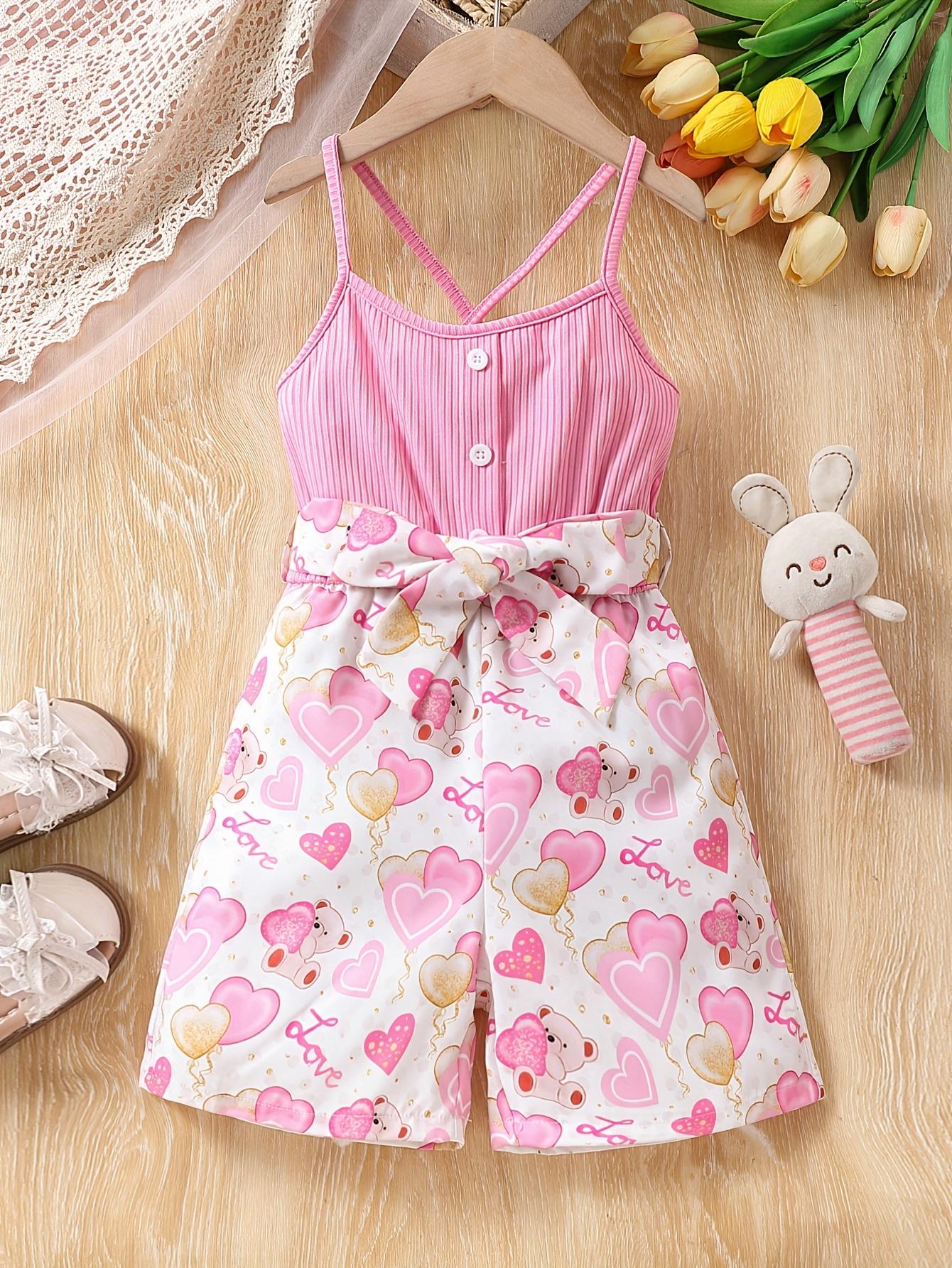 Girls Little Doll Love Bear One-Piece Pants for Little Girls - Summer Style - Back Crossed Shoulder Straps - Tight Waist Design - One-Piece Pants 7Y рожевий
Girls Little Doll Love Bear One-Piece Pants for Little Girls - Summer Style - Back Crossed Shoulder Straps - Tight Waist Design - One-Piece Pants 7Y рожевий