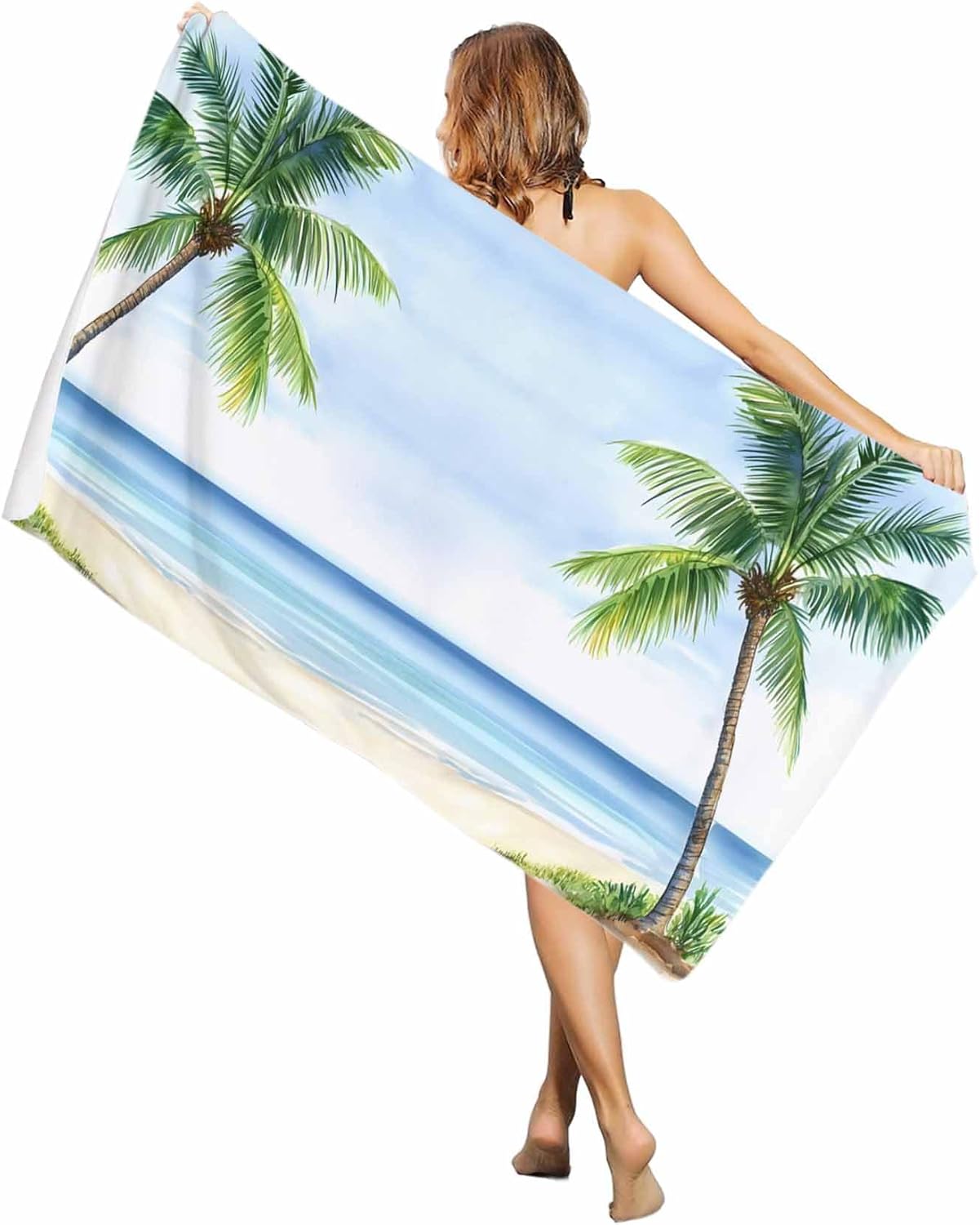Beach Towel Blue Sky Beach Bath Pool Towels Palm Trees Absorbent Beach Towel Soft Large Quick Dry Lightweight Camping Travel W40*H60(CM)
Beach Towel Blue Sky Beach Bath Pool Towels Palm Trees Absorbent Beach Towel Soft Large Quick Dry Lightweight Camping Travel W40*H60(CM)