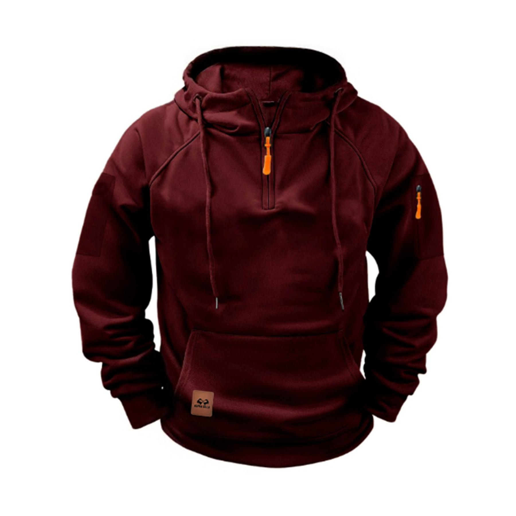 Spring and Autumn Men s Sweater Hoodie Zipper Multi-pocket Pullover Sports Casual Sweater 3XL темно-червоний колір
Spring and Autumn Men s Sweater Hoodie Zipper Multi-pocket Pullover Sports Casual Sweater 3XL темно-червоний колір