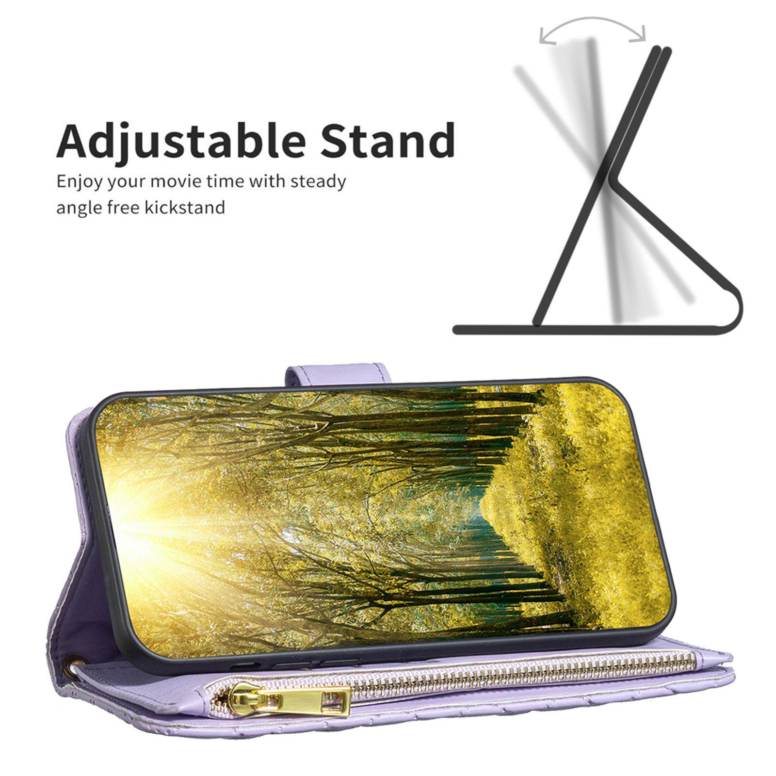 BINFEN COLOR BF Style-15 for Xiaomi 11T 5G/11T Pro 5G Matte PU Leather Stand Case Wallet Style Zipper Pocket Rhombus Pattern Imprinted Phone Cover Purple
BINFEN COLOR BF Style-15 for Xiaomi 11T 5G/11T Pro 5G Matte PU Leather Stand Case Wallet Style Zipper Pocket Rhombus Pattern Imprinted Phone Cover Purple