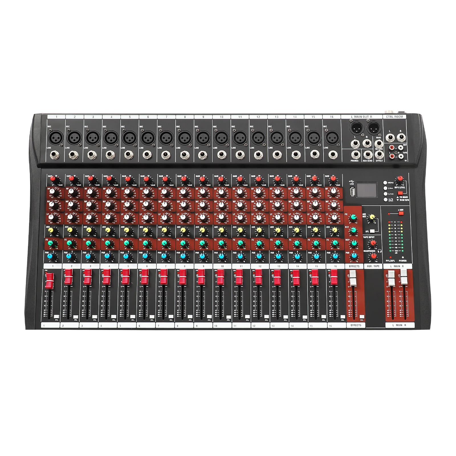 16-Channel Audio Mixer with Bluetooth,48V Phantom Power,6 Sound Styles,Real-Time Monitoring for Home KTV,Live Streaming,Stage чёрный
16-Channel Audio Mixer with Bluetooth,48V Phantom Power,6 Sound Styles,Real-Time Monitoring for Home KTV,Live Streaming,Stage чёрный