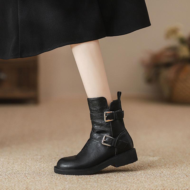 Версия из коровьей кожи~ Осенние новые ботинки Мартин, пуговицы с ремешками, черные туфли, женские ботинки Челси, средней длины голенища, ботинки на платформе. 34 чёрный
Версия из коровьей кожи~ Осенние новые ботинки Мартин, пуговицы с ремешками, черные туфли, женские ботинки Челси, средней длины голенища, ботинки на платформе. 34 чёрный