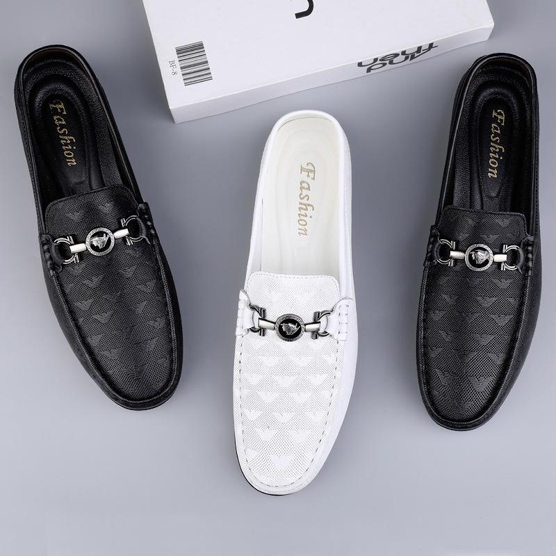 The first layer of cowhide casual men s shoes, black leather Doudou shoes, simple and versatile foot cover, green dress, lazy shoes. 38
The first layer of cowhide casual men s shoes, black leather Doudou shoes, simple and versatile foot cover, green dress, lazy shoes. 38