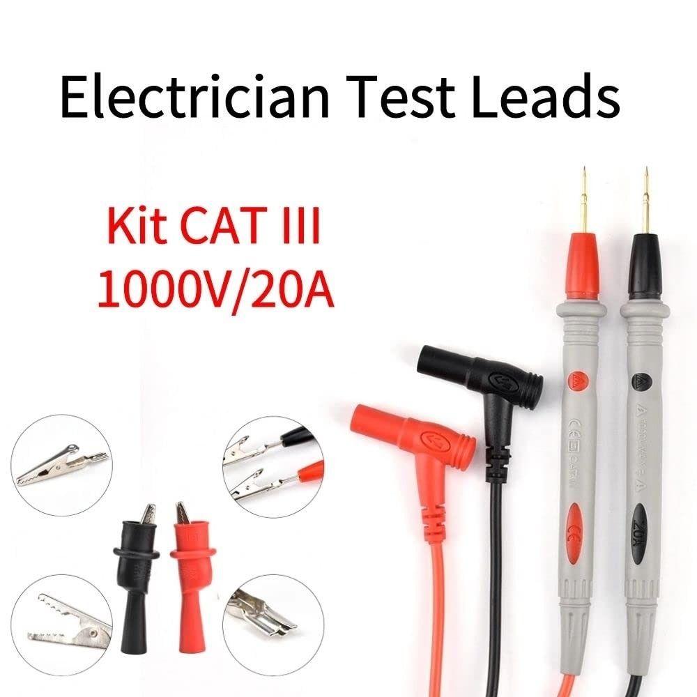 12 PCS 1000V Test Wire Set Digital Electrical Test Probe Multimeter Test Leads Test Hook style 1
12 PCS 1000V Test Wire Set Digital Electrical Test Probe Multimeter Test Leads Test Hook style 1