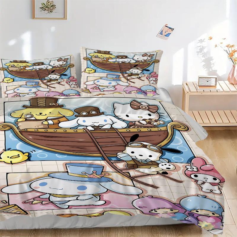 3pcs Hello Kitty on a Wooden Ship Bedding Set - Includes Quilt Cover and Pillowcases, Suitable for All Seasons, Machine Washable - Ideal Gif 135x200cm
3pcs Hello Kitty on a Wooden Ship Bedding Set - Includes Quilt Cover and Pillowcases, Suitable for All Seasons, Machine Washable - Ideal Gif 135x200cm