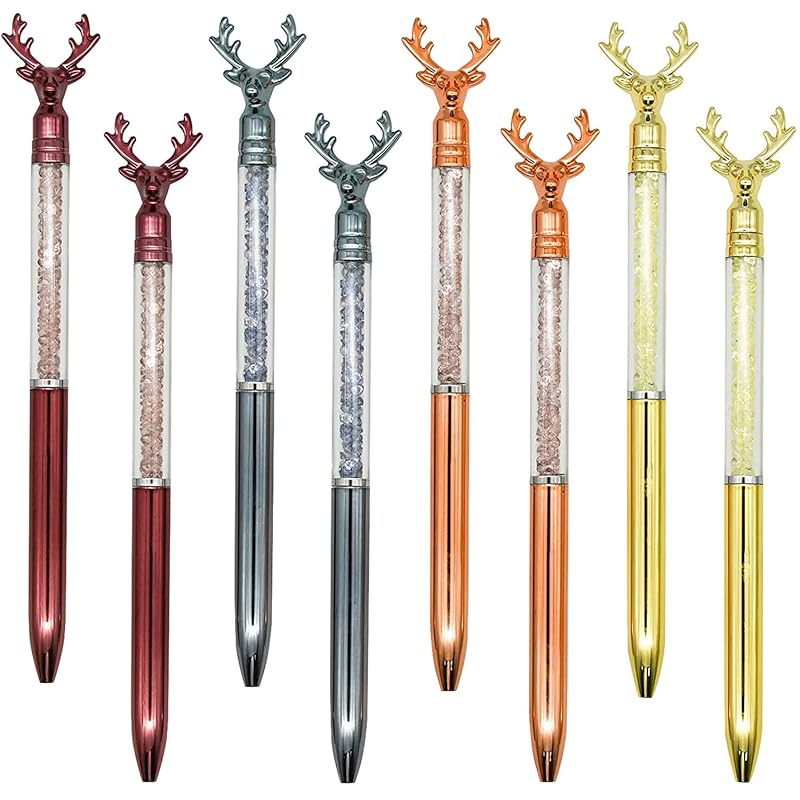 Maydahui Fashionable animal deer crystal ballpoint pen 12 pieces set 0.5mm black ink oily cute Sparkling Christmas stationery gift cute child student
Maydahui Fashionable animal deer crystal ballpoint pen 12 pieces set 0.5mm black ink oily cute Sparkling Christmas stationery gift cute child student