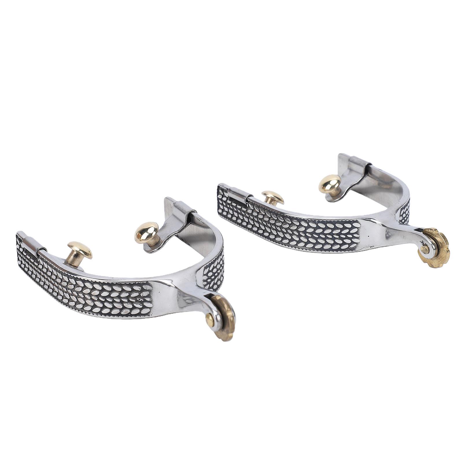 1 Pair Horse Spurs Stainless Steel Cowboy Spurs with Gear Horse Riding Accessories for Men
1 Pair Horse Spurs Stainless Steel Cowboy Spurs with Gear Horse Riding Accessories for Men