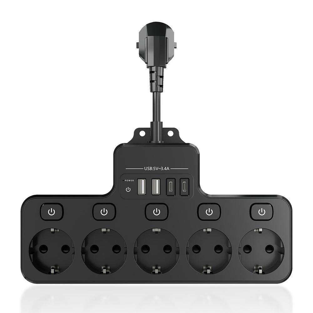 USB Way Power Strip Multiple EU Socket Power Strip Individually Switchable Outlets Multiple EU Socket USB Ports чорний
USB Way Power Strip Multiple EU Socket Power Strip Individually Switchable Outlets Multiple EU Socket USB Ports чорний