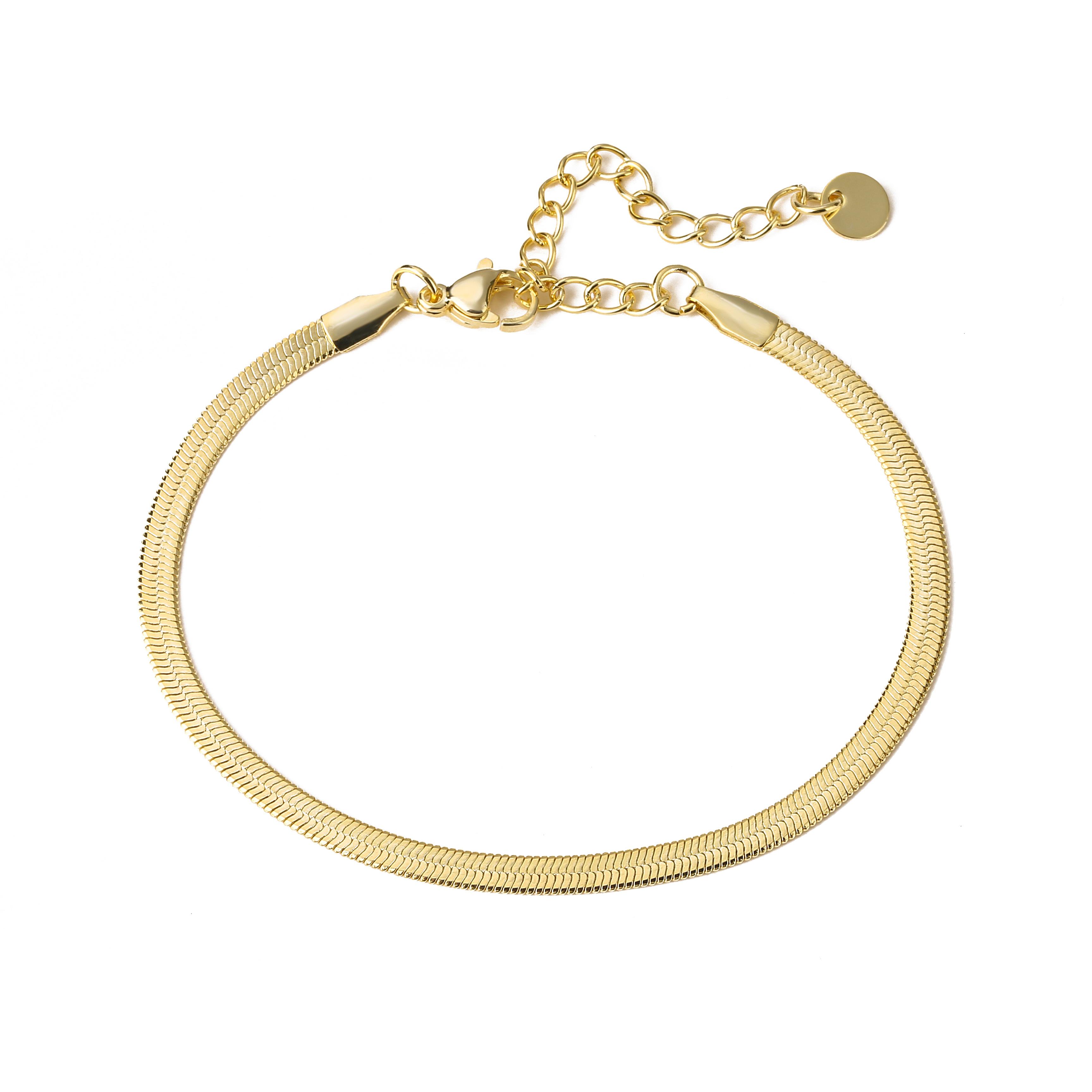 HECHENG,Gold Color Blade Chain Bracelets for Women Stainless Steel Friendship Bracelet Lobster Button Zircon Drop Shipping 17cm
HECHENG,Gold Color Blade Chain Bracelets for Women Stainless Steel Friendship Bracelet Lobster Button Zircon Drop Shipping 17cm