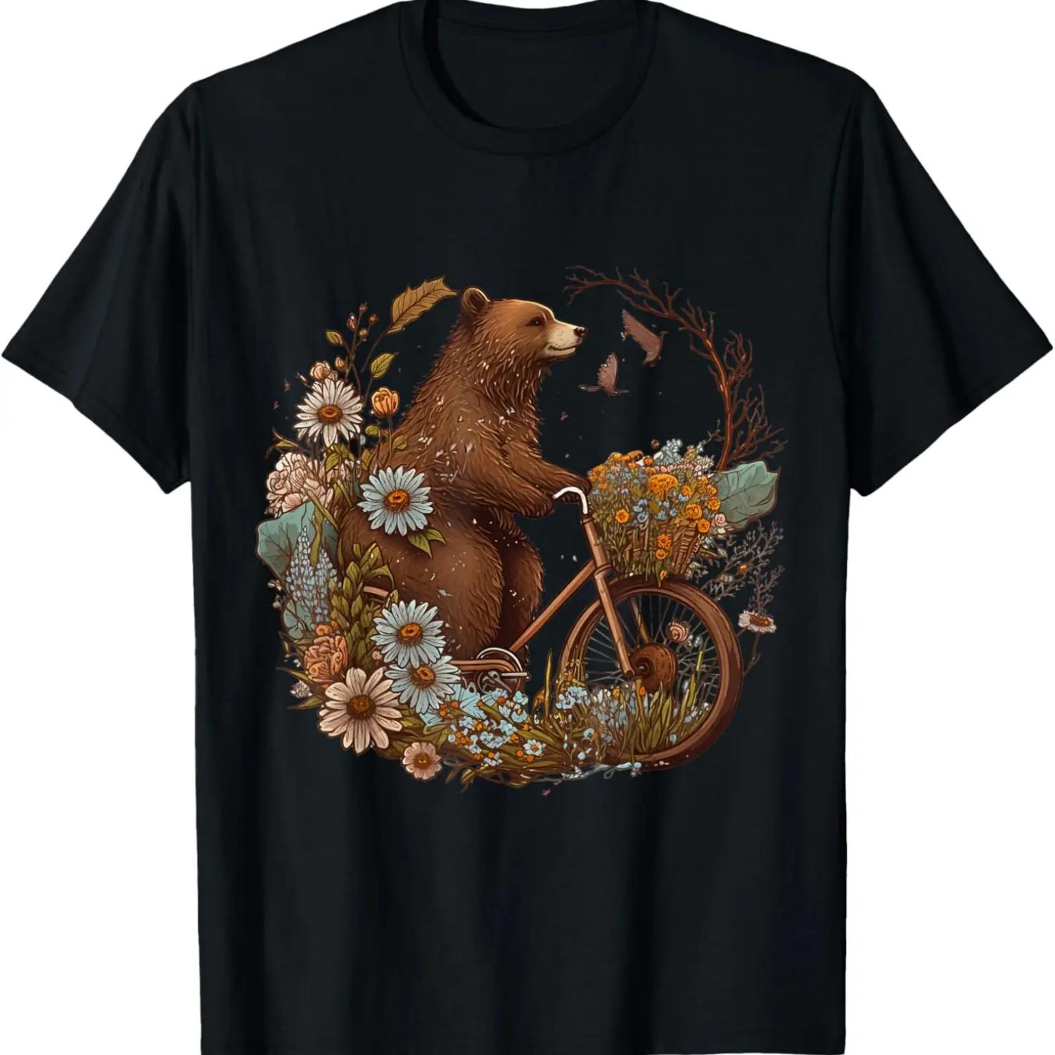 Милая футболка с графикой медведя в стиле коттеджкор и с цветочным принтом для девочек и женщин XXXXXL чёрный
Милая футболка с графикой медведя в стиле коттеджкор и с цветочным принтом для девочек и женщин XXXXXL чёрный