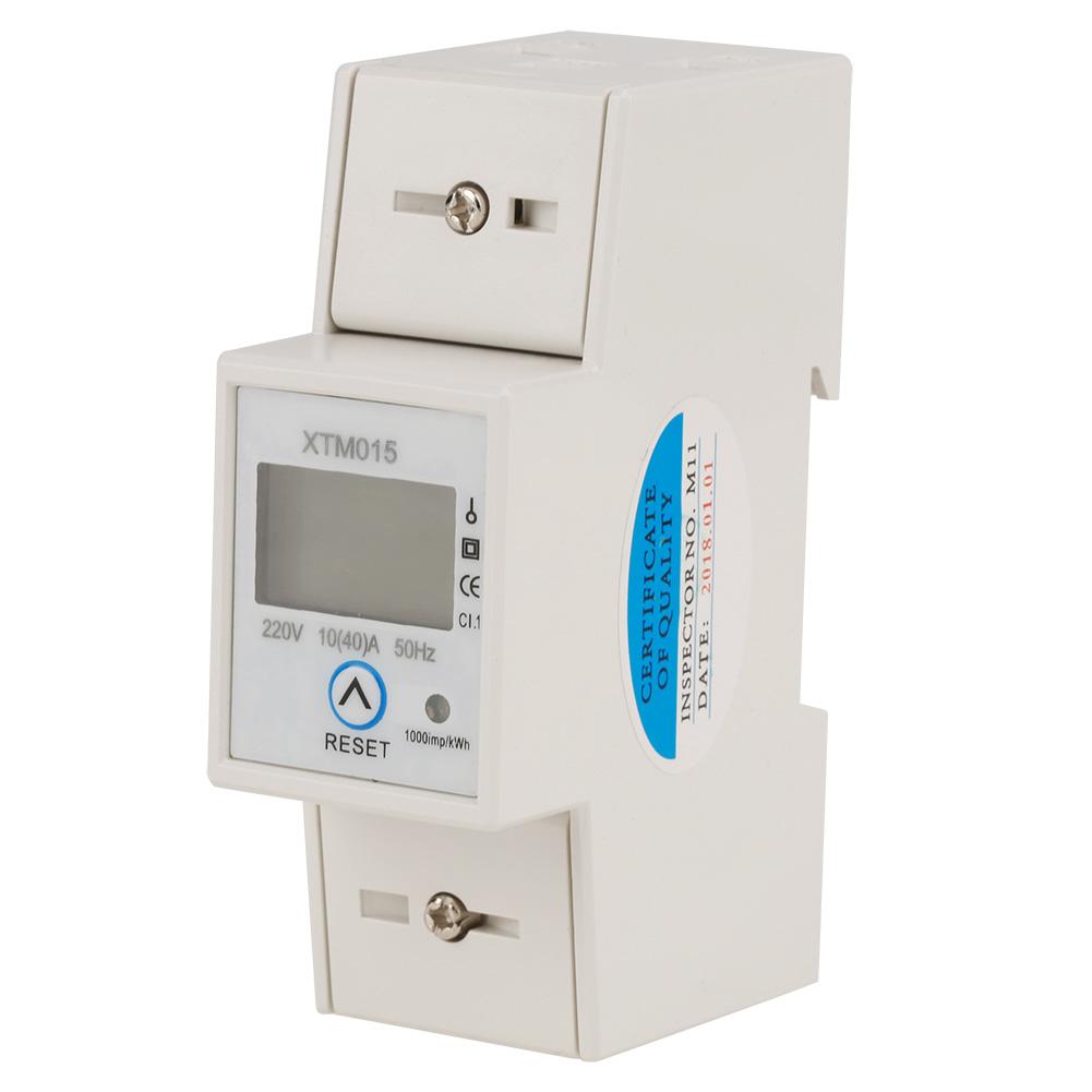220V 10(40)A Digital 1 phase 2 Wire 2P Din Rail Electric Meter Electronic KWh Meter
220V 10(40)A Digital 1 phase 2 Wire 2P Din Rail Electric Meter Electronic KWh Meter