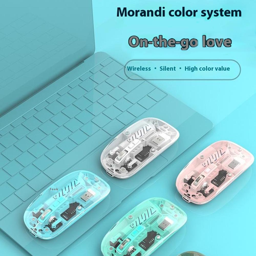 501 Bluetooth-compatible/2.4G Wireless Mouse Transparent Design Computer Laptop Tablet Mute Mice F 
501 Bluetooth-compatible/2.4G Wireless Mouse Transparent Design Computer Laptop Tablet Mute Mice F