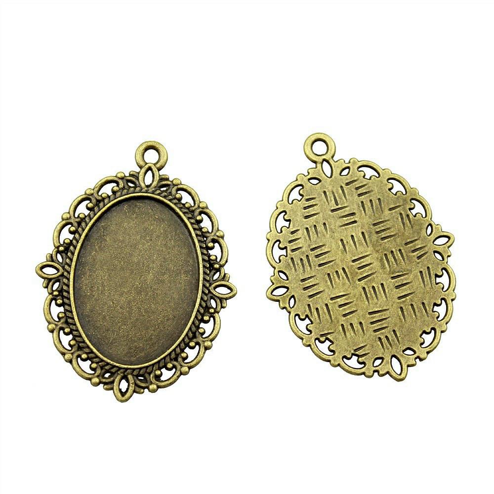 Oval Bezel Pendant Setting With Bail Fit 18x25mm Cabochon Blank Bases Tray A45-5pcs-18x25mm
Oval Bezel Pendant Setting With Bail Fit 18x25mm Cabochon Blank Bases Tray A45-5pcs-18x25mm