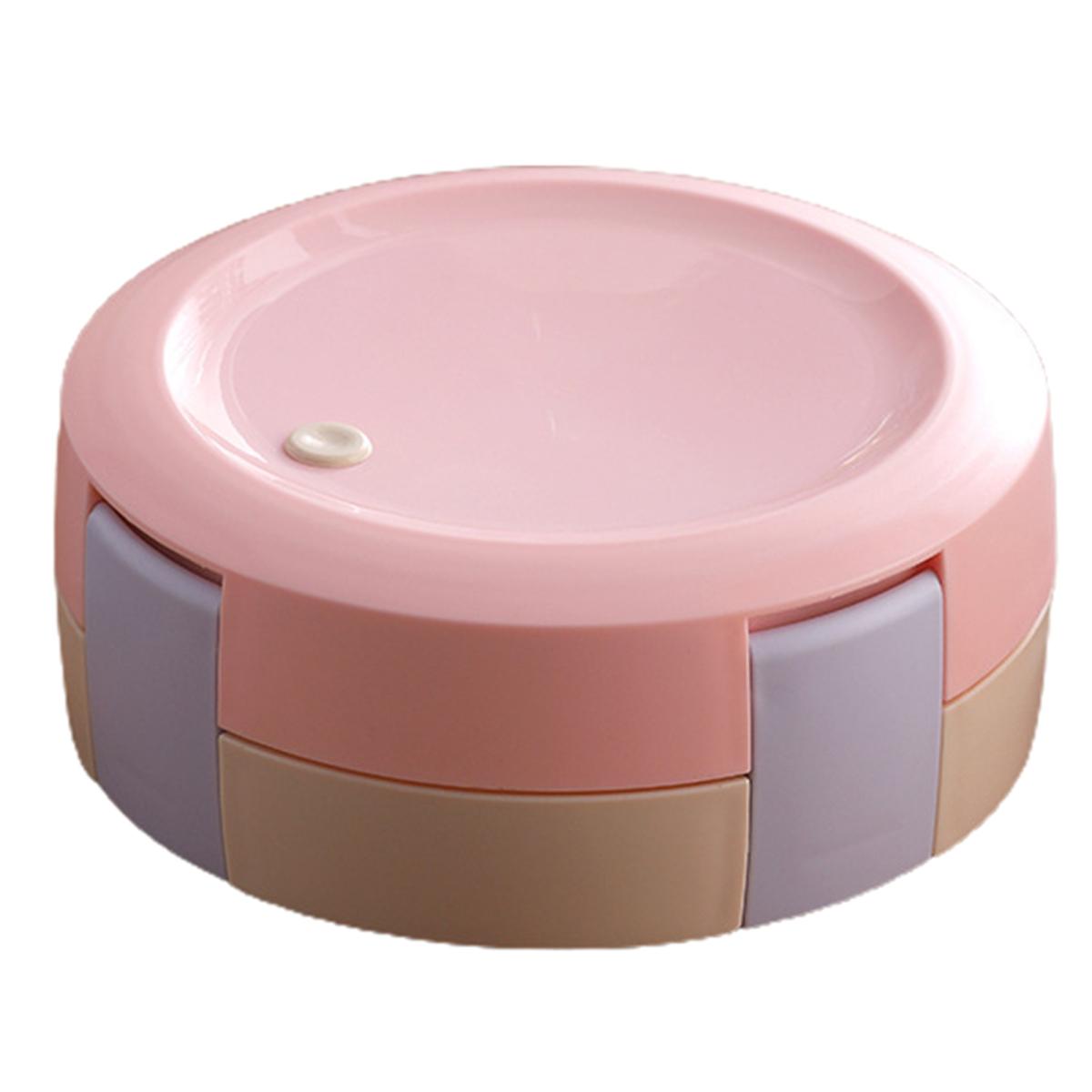 Коробки Bento на 750 мл. Нежная герметичная коробка для завтрака из нержавеющей стали с изоляцией и защитой от ожогов. розовый