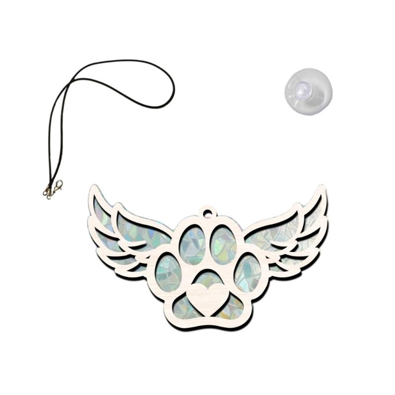Animal Commemorative Hanging Decoration Wooden Sun Catcher Pendant PVC Rainbow Maker Cat Dog with Wing Love Memorial
Animal Commemorative Hanging Decoration Wooden Sun Catcher Pendant PVC Rainbow Maker Cat Dog with Wing Love Memorial