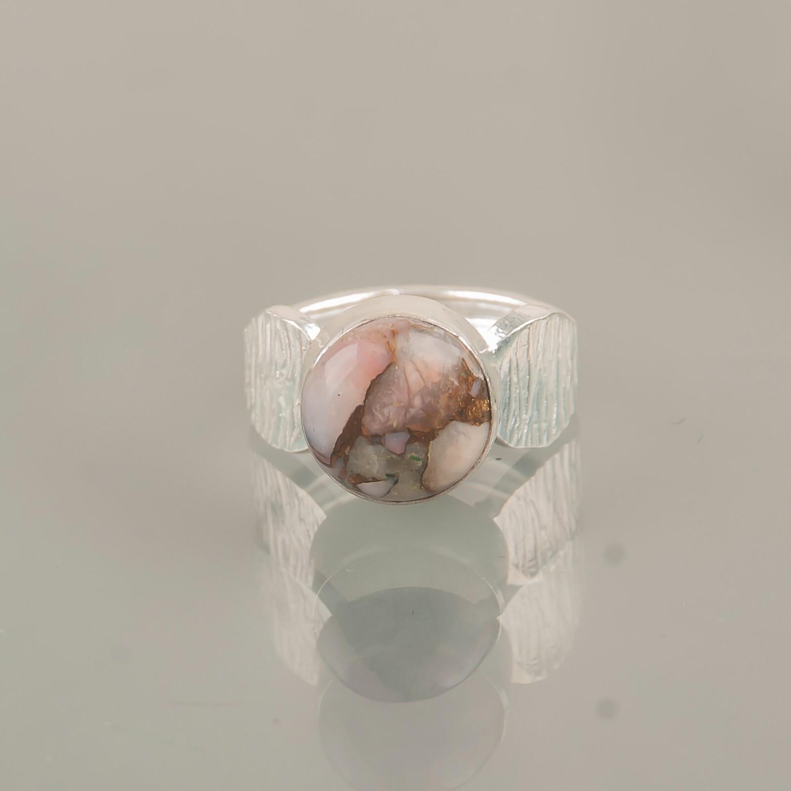 Натуральный розовый опал бирюза драгоценный камень серебро 925 пробы авторское ювелирное кольцо RR-1-30 13
Натуральный розовый опал бирюза драгоценный камень серебро 925 пробы авторское ювелирное кольцо RR-1-30 13