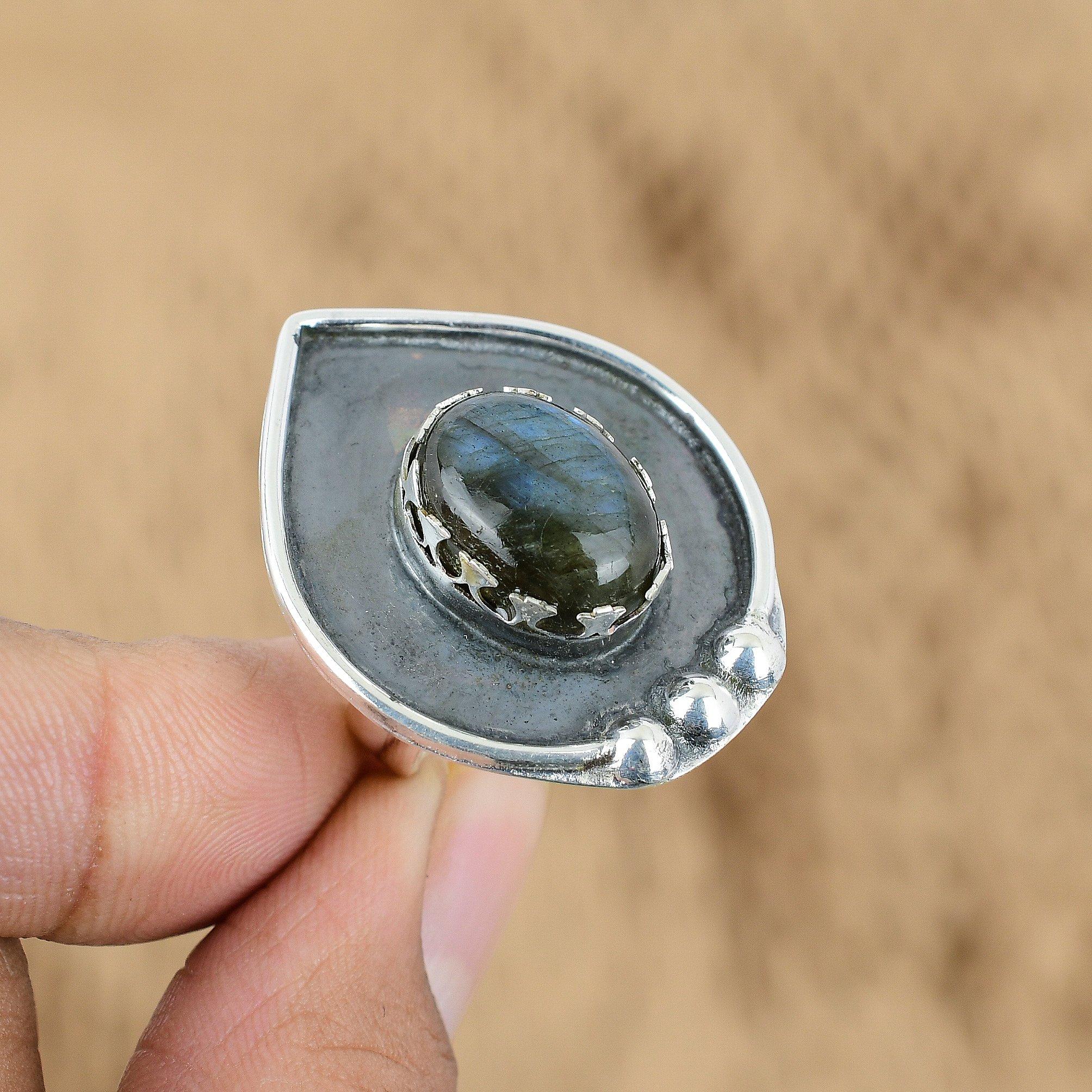 Birthday Gift For Her Natural Labradorite Multi Stone Adjustable Ring 925 Silver Yes 
Birthday Gift For Her Natural Labradorite Multi Stone Adjustable Ring 925 Silver Yes