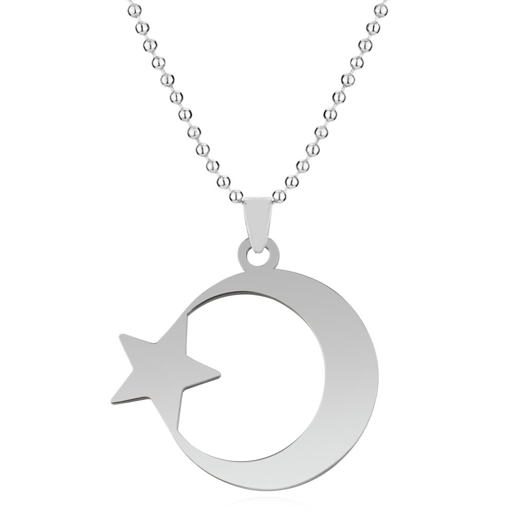 Silver Color Moon Cross Lilith Symbol Pendants Necklace for Women Stainless Steel Charms Astrological Symbol Sign Amulet Jewelry silver-1
Silver Color Moon Cross Lilith Symbol Pendants Necklace for Women Stainless Steel Charms Astrological Symbol Sign Amulet Jewelry silver-1